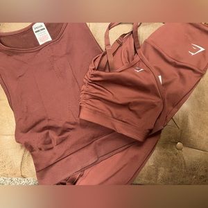 Gym shark burnt orange set